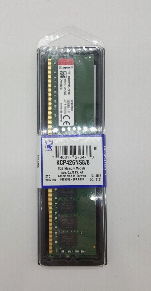 Kingston KCP426NS8/8 8GB Memory module DDR4 2666MT/s Non-ECC DIMM