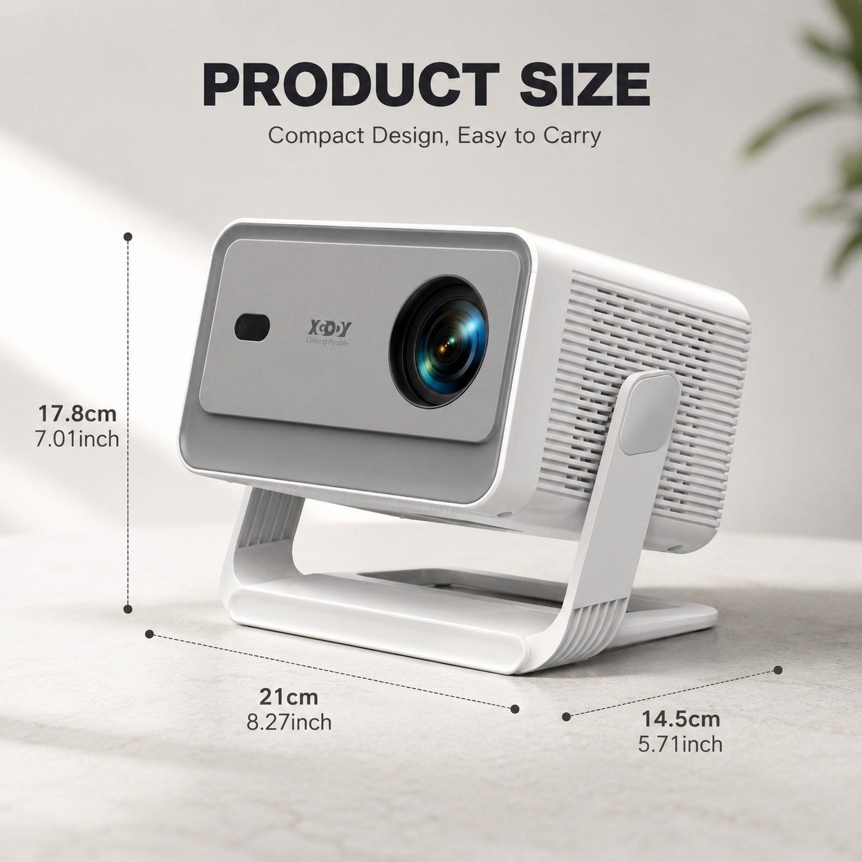 1100 ANSI 4K Smart Projector with Android, 5G WiFi, Bluetooth, LED Home Theater