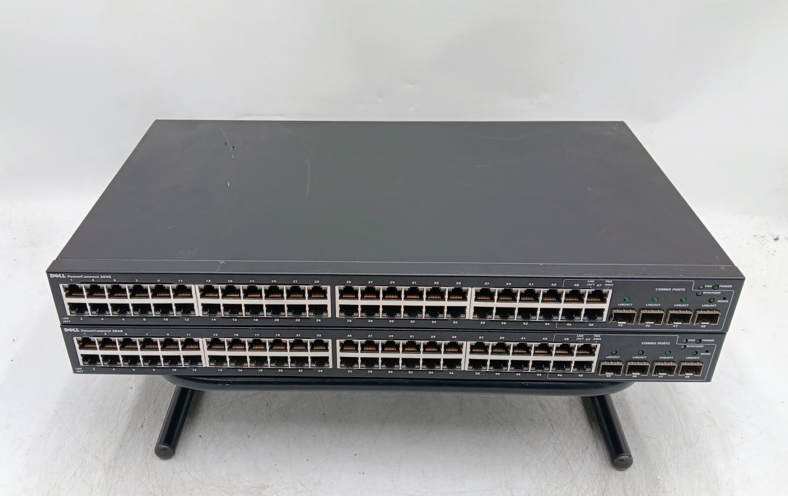 Lot Of 2 Dell PowerConnect 2848 48-Port Managed Ethernet Switch & Power Cable