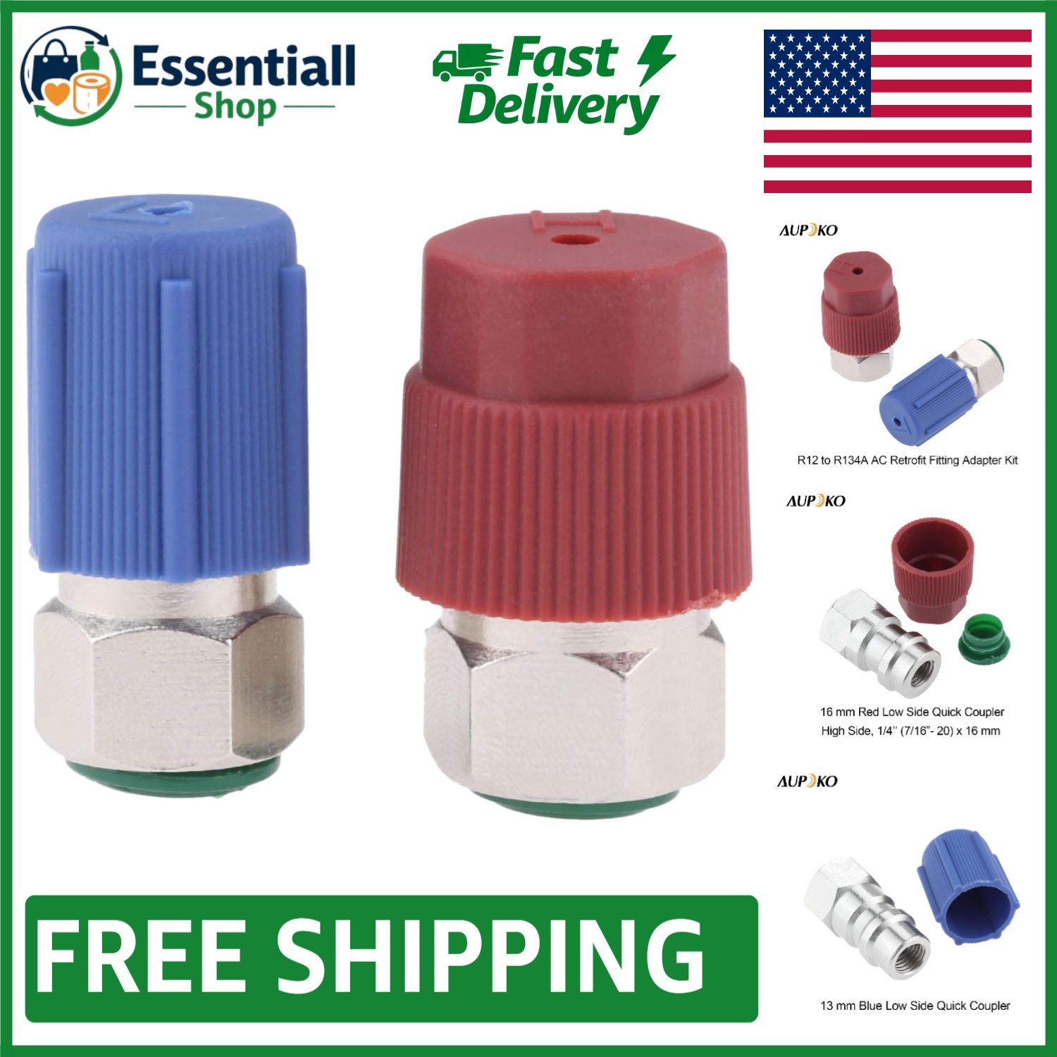 Durable R12 R22 to R134A High/Low Port Conversion Adapter – Easy Installation