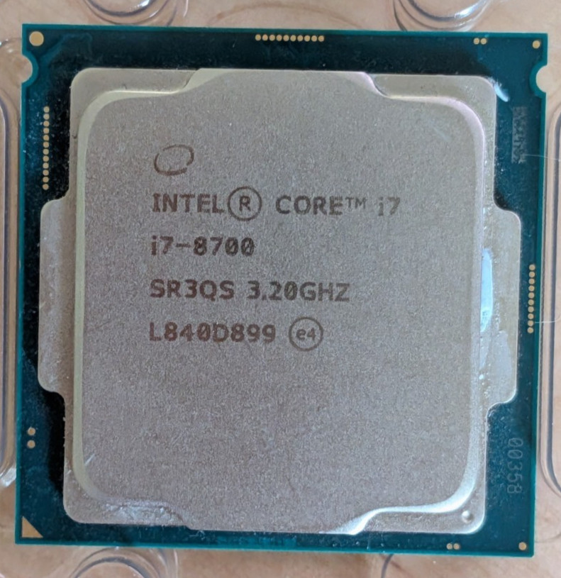 Intel Core i7-8700 3.2GHz Hexa Core 12MB 65W FCLGA1151 64-bit Processor 0717