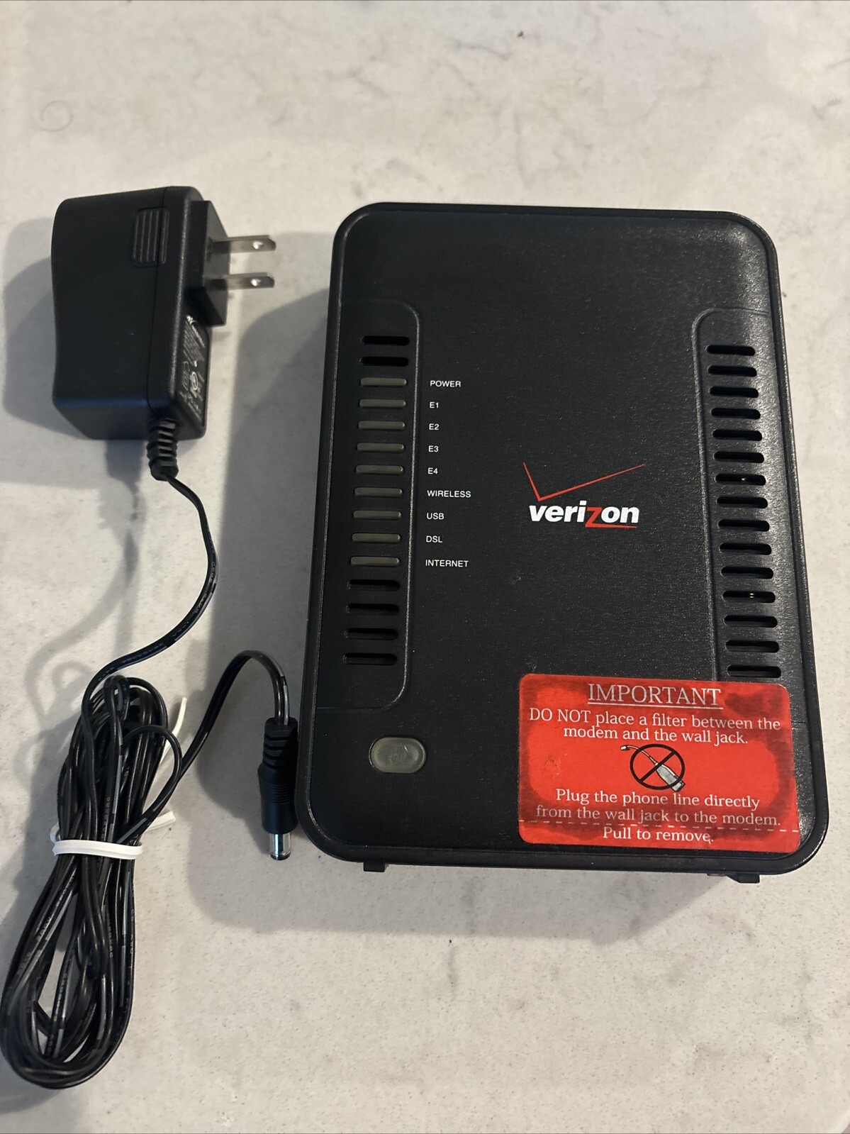 Verizon Westell 7500 DSL Wireless Modem Router  A90-750015-07 & Genuine AC Cord