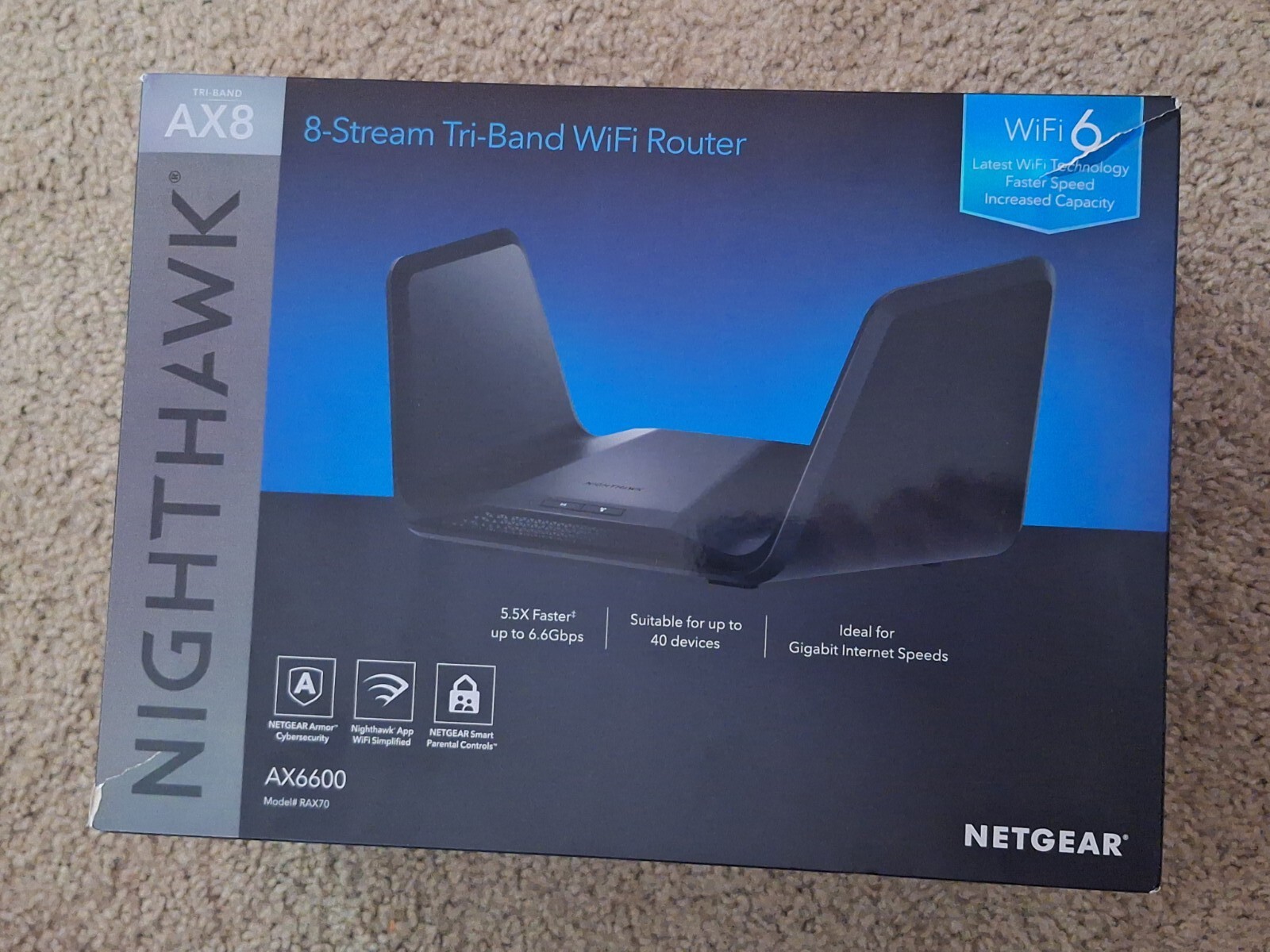 NETGEAR Nighthawk RAX70 Tri-Band Wi-Fi 6 Router
