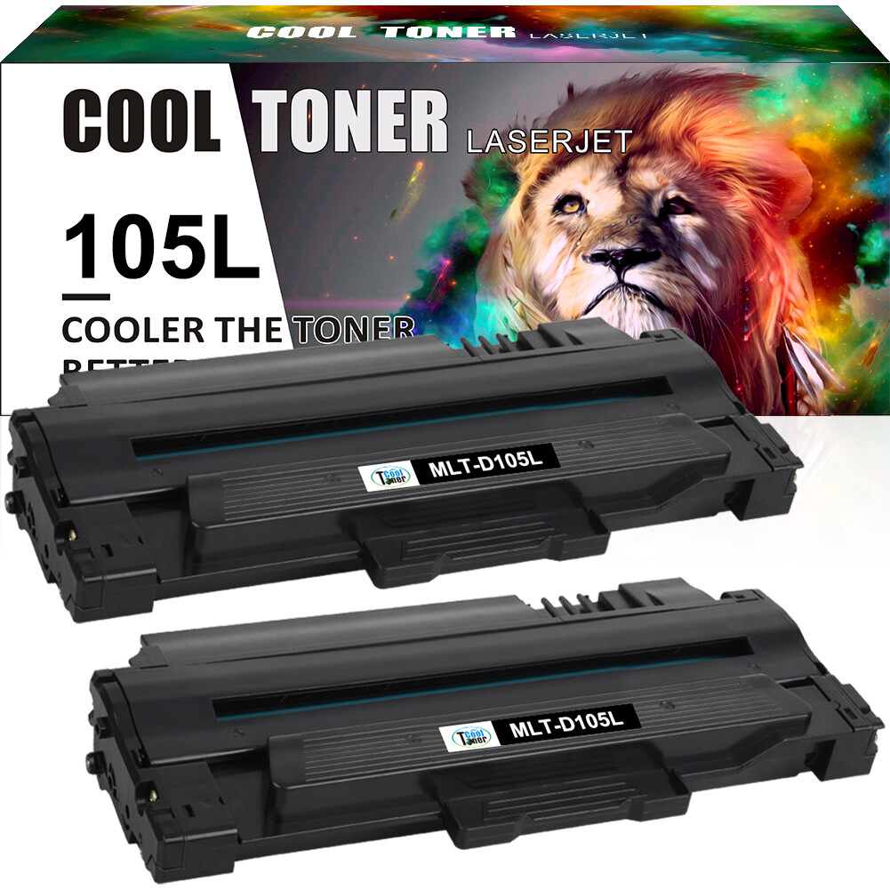 2PK MLT-D105L Toner Comapatible for Samsung SCX-4623FW ML-1910 2525 SF-650P 651P