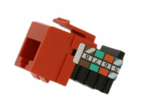 Leviton 41108-RO8 Voice Grade QuickPort Connector, 8-Wire, Orange