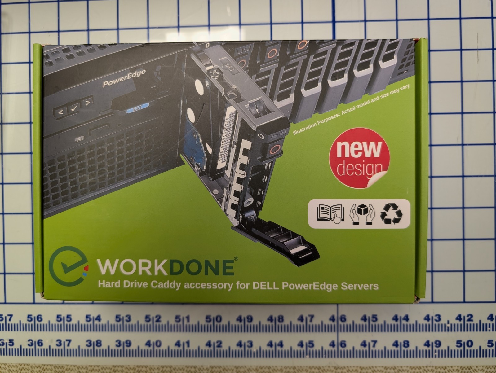WORKDONE 3.5" Hard Drive Caddy 4‑Pack for Dell PowerEdge Servers – brand New