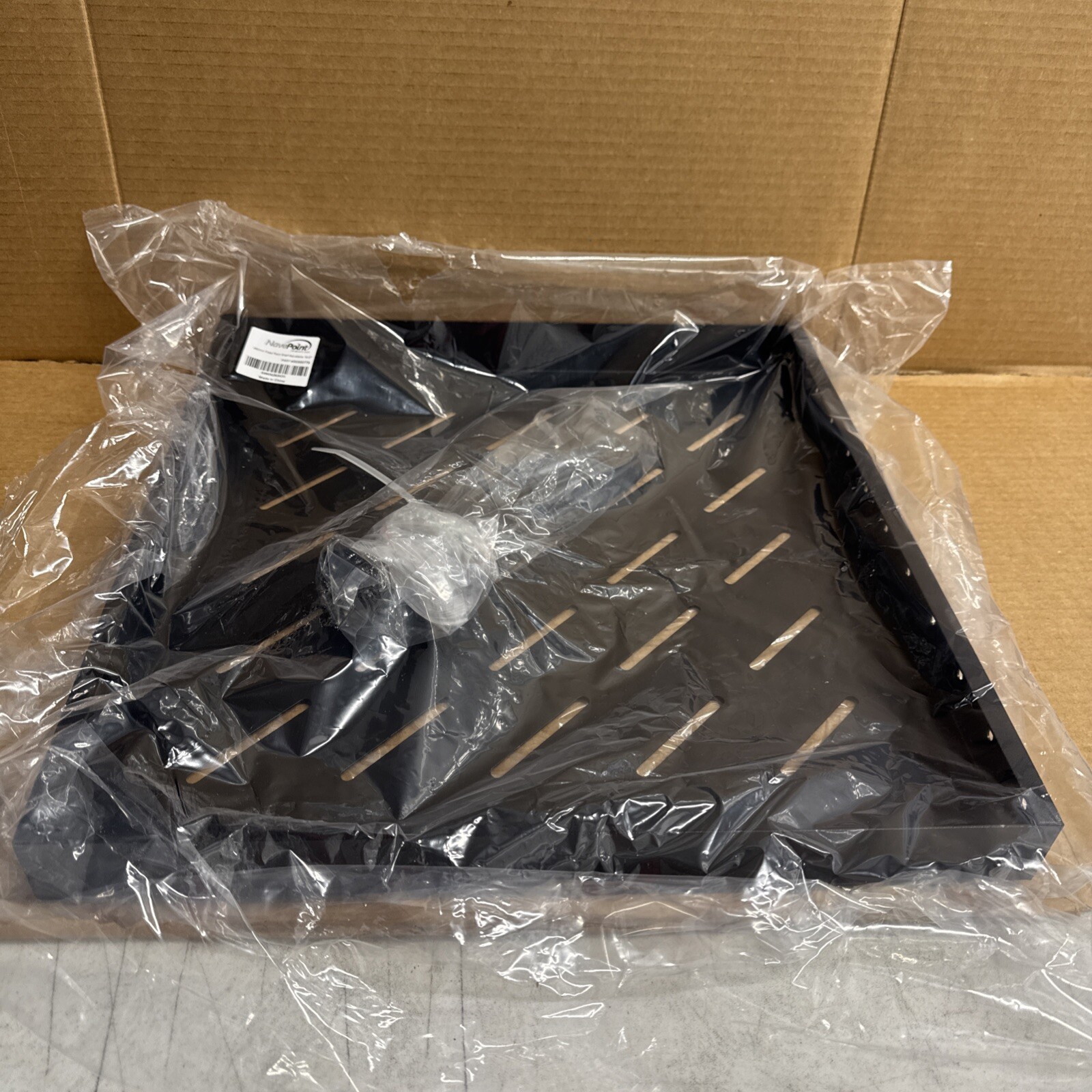 Nave Point 450mm Fixed Rack Server Shelf 1U Adjustable 19-27’ Part# 00300779