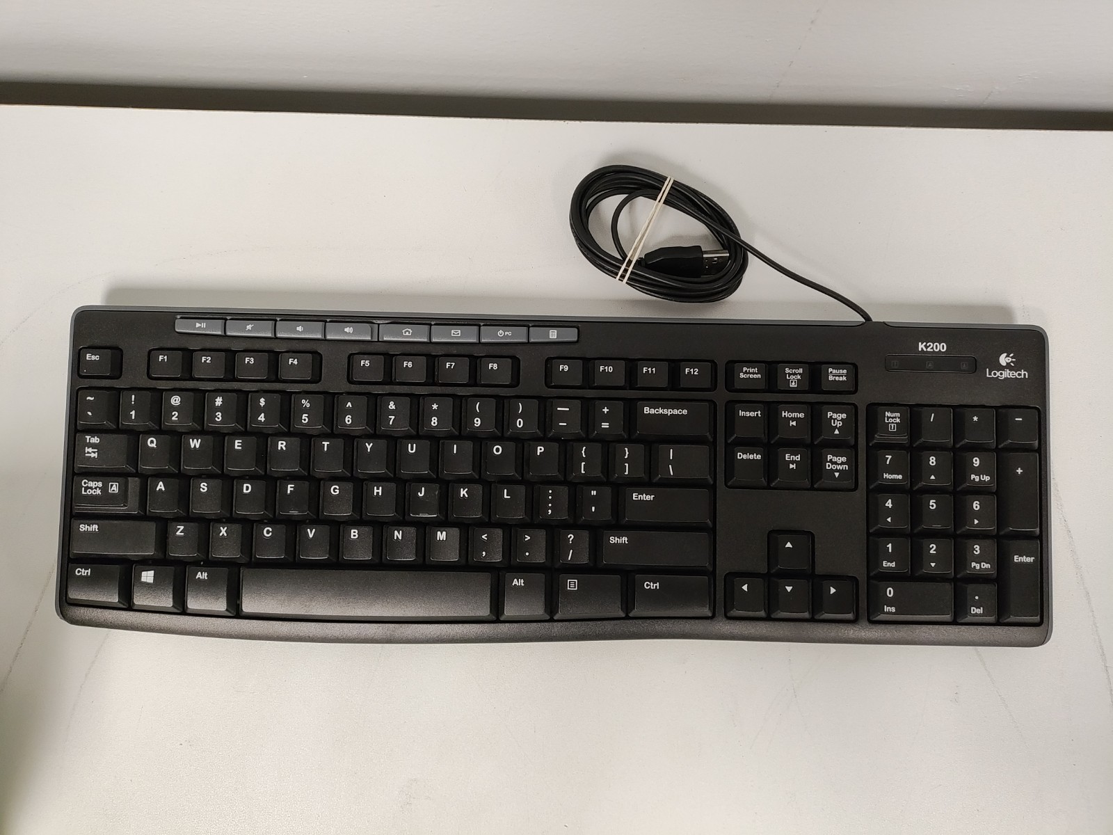 Logitech K200 Standard USB Wired Keyboard Y-U0011 Black