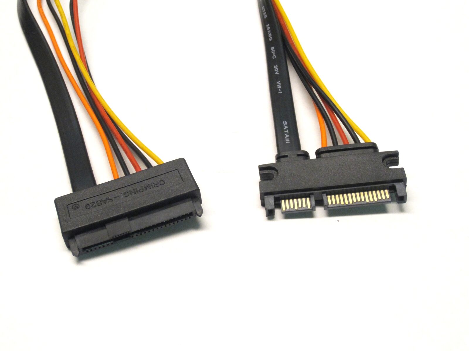 SAS 29 Pin Female to SATA 22 Pin Male Cable 36 Inch