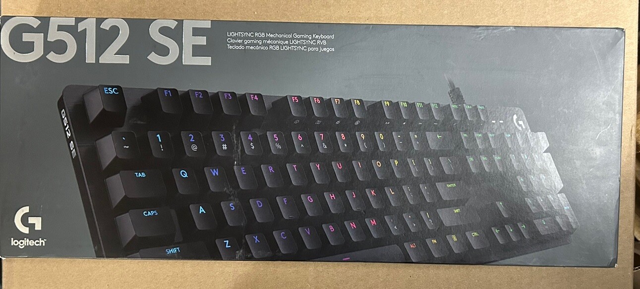 Logitech G512 SE Wired Mechanical Gaming Keyboard with RGB Back Lighting - Black
