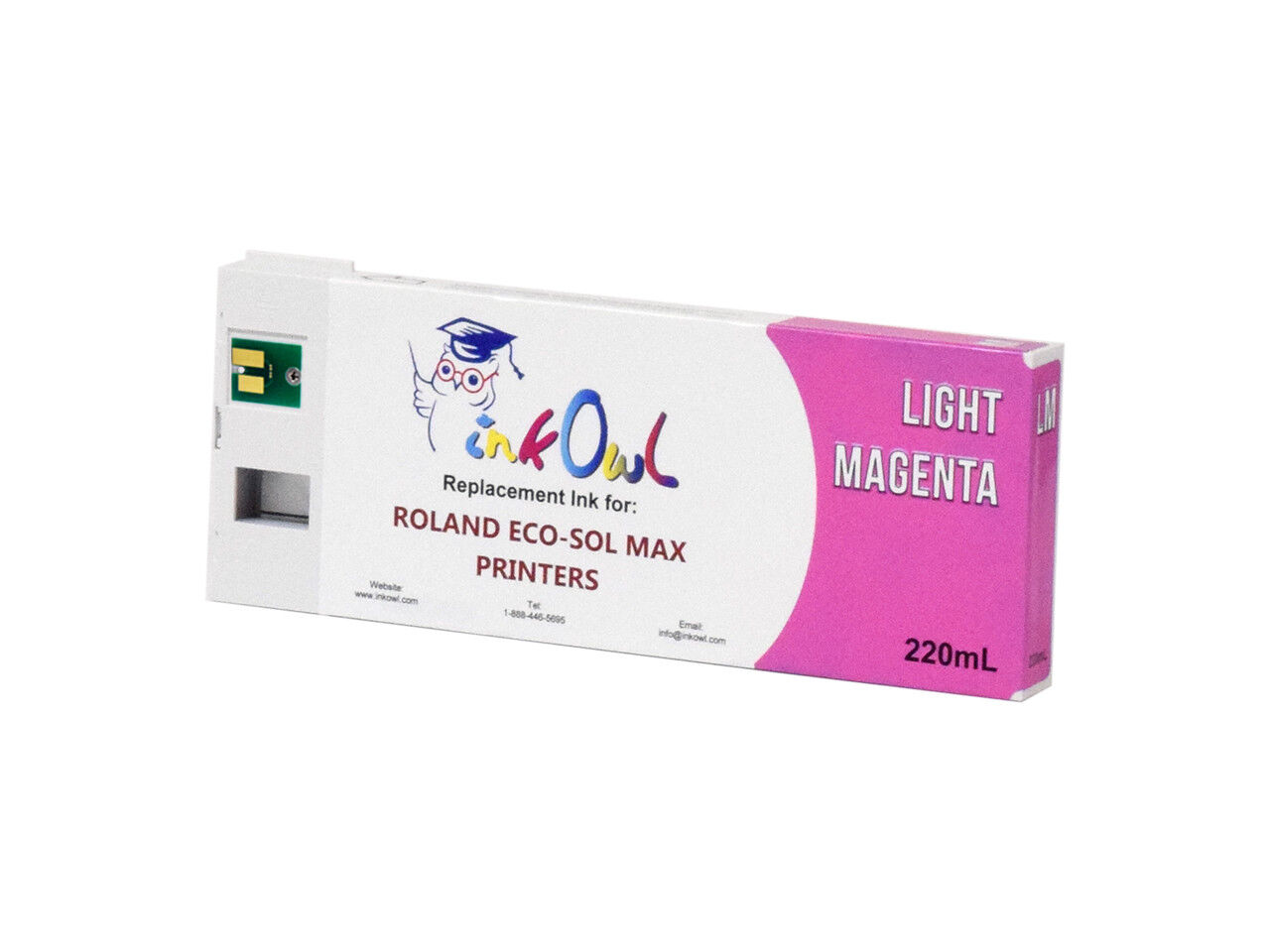 220ml InkOwl LIGHT MAGENTA Compatible Cartridge for Roland ECO-SOL MAX (ESL3-LM)