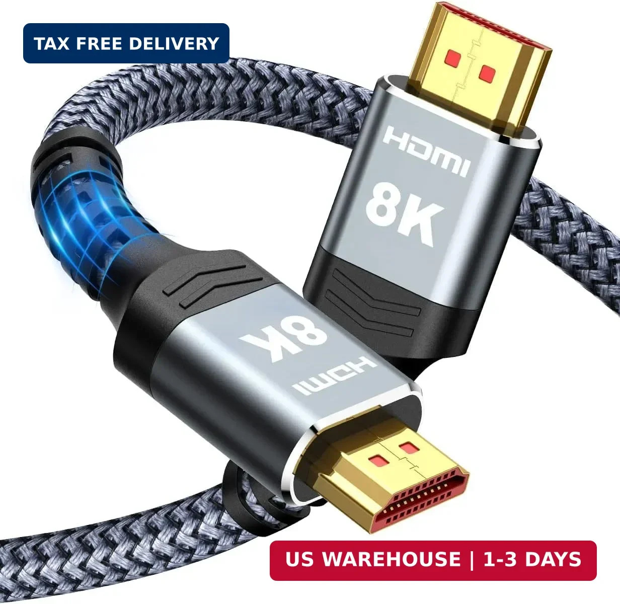 Highwings 10K 8K 4K HDMI Cable 48Gbps 5FT/1.5M, Ultra High Speed HDMI Cable 2.1