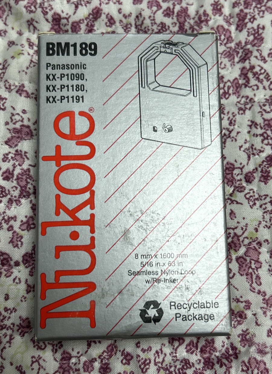 Nu-kote Model BM189 Black Nylon Printer Ribbon