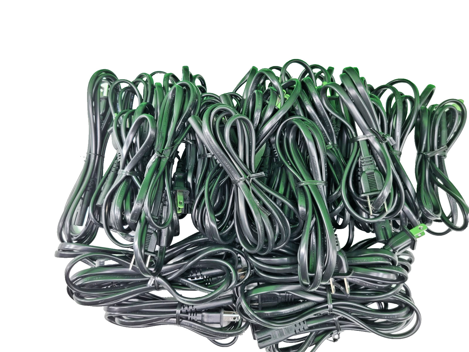 Lot 100 US 2 Prong Pin 6ft AC Power Cord Cable Charge for PC Laptop Dell IBM HP