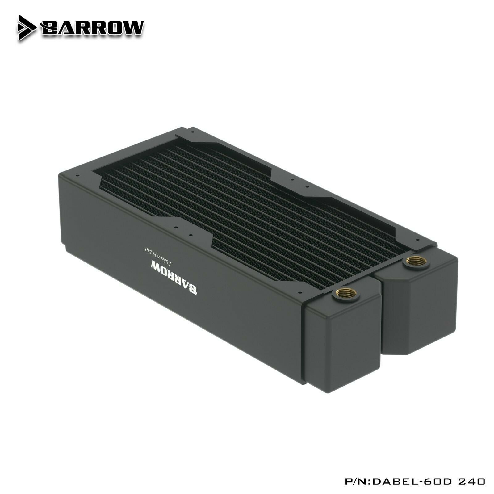 Barrow Dabel 240mm Red Copper Radiator 60mm Thick High Performance, Black