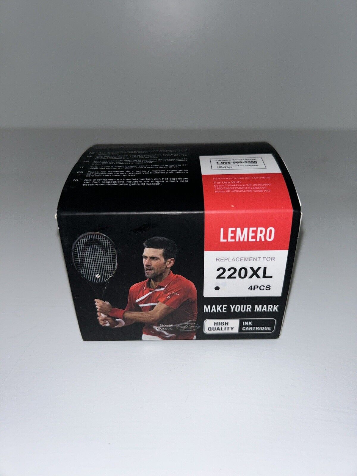 Lemero 220XL Black Ink Cartridges 4 Pack Plus Sepeey 220XL