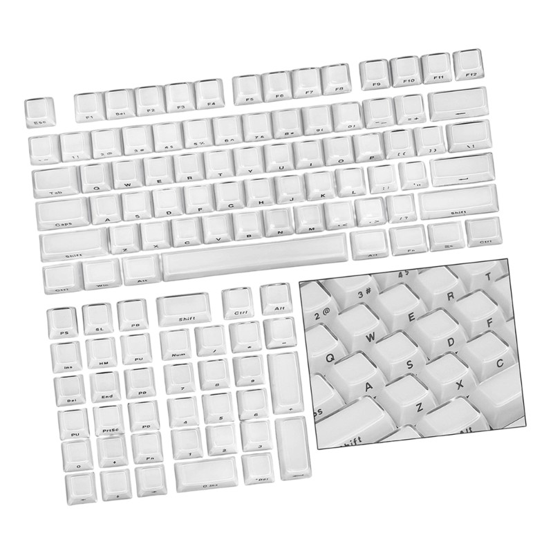 113 Key Side-Printed PC Keycap Kit for Keyboard Lighting and Typing