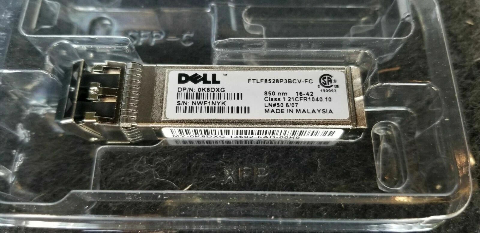 NEW Dell 8Gb K8DXG FTLF8528P3BCV-FC SFP+ Fibre Channel GBIC Transceiver Module
