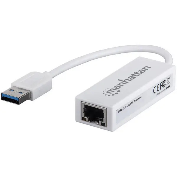 Manhattan 506847 Gigabit Ethernet Adapter 1Gbps USB 3.2 Network Adapter (