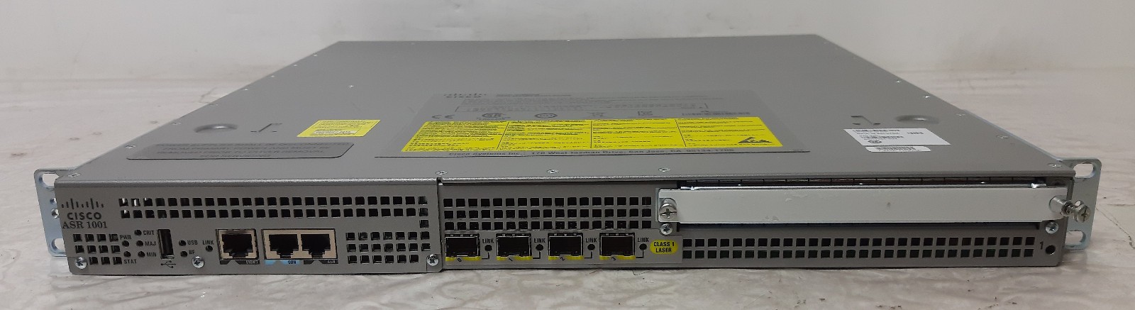 Cisco ASR 1001 4 Port Gigabit Router Dual PSUs ASR1001