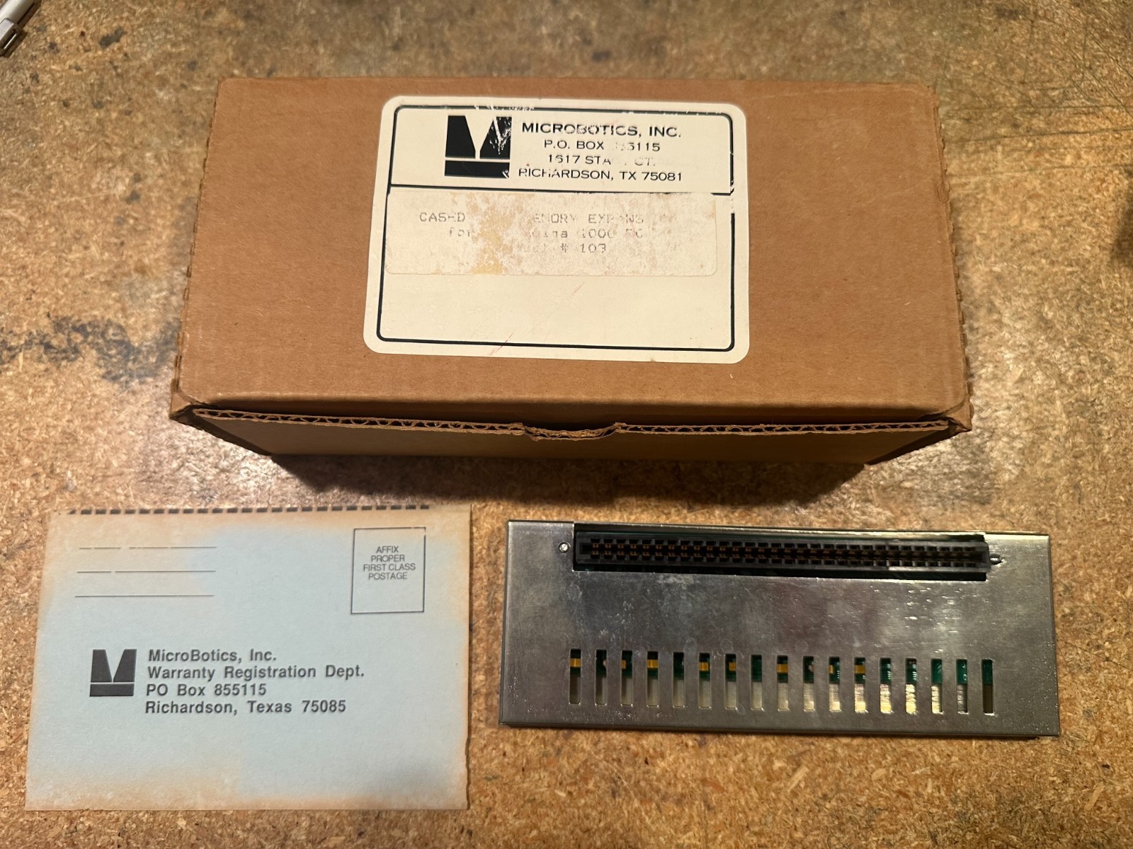 Microbotics 256K Front RAM Expansion for Amiga 1000 Vintage Computer WORKS GREAT