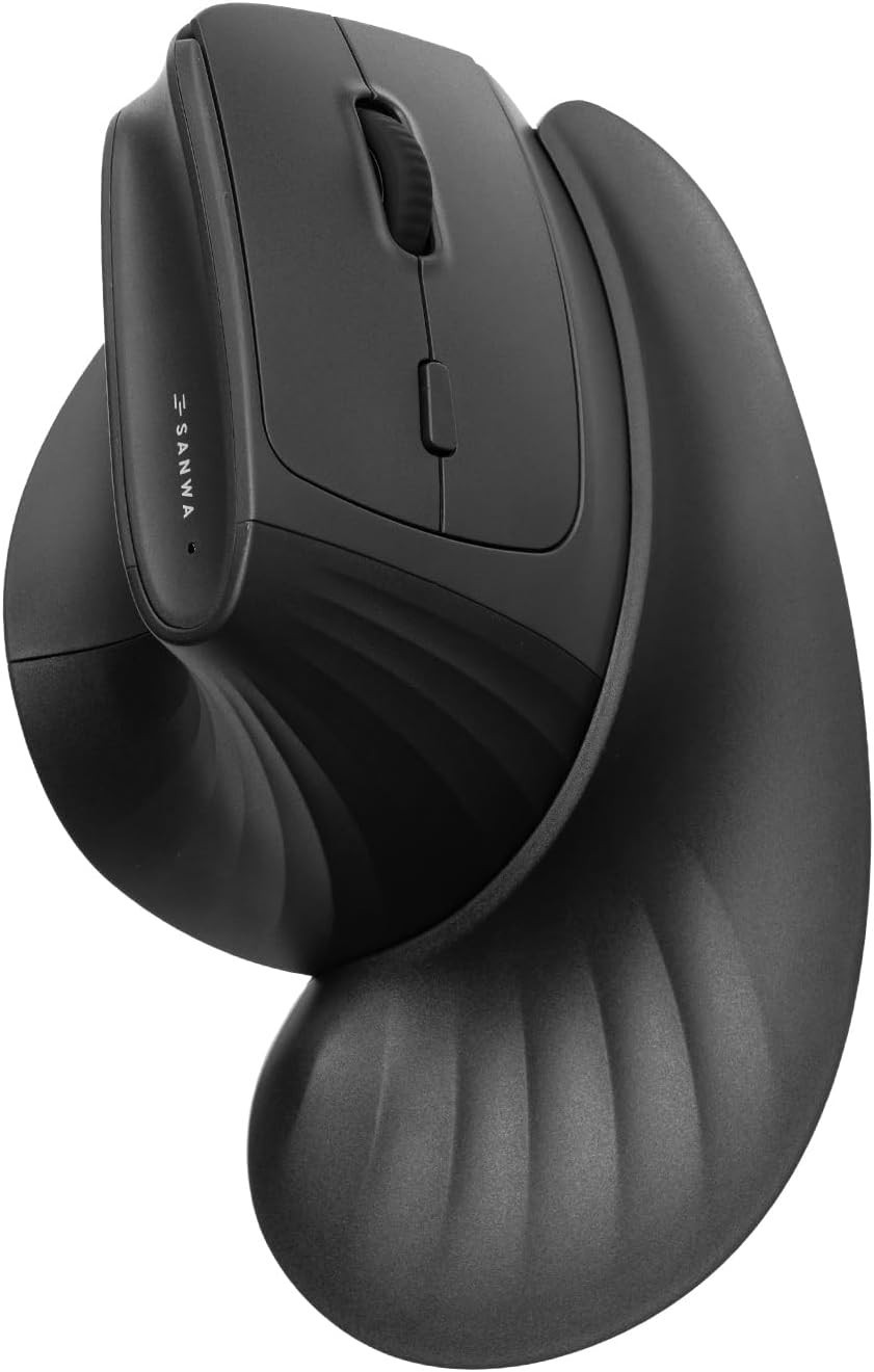 SANWA Wireless Ergonomic Mouse for Large Hands, Silent Click Vertical Mice wi...