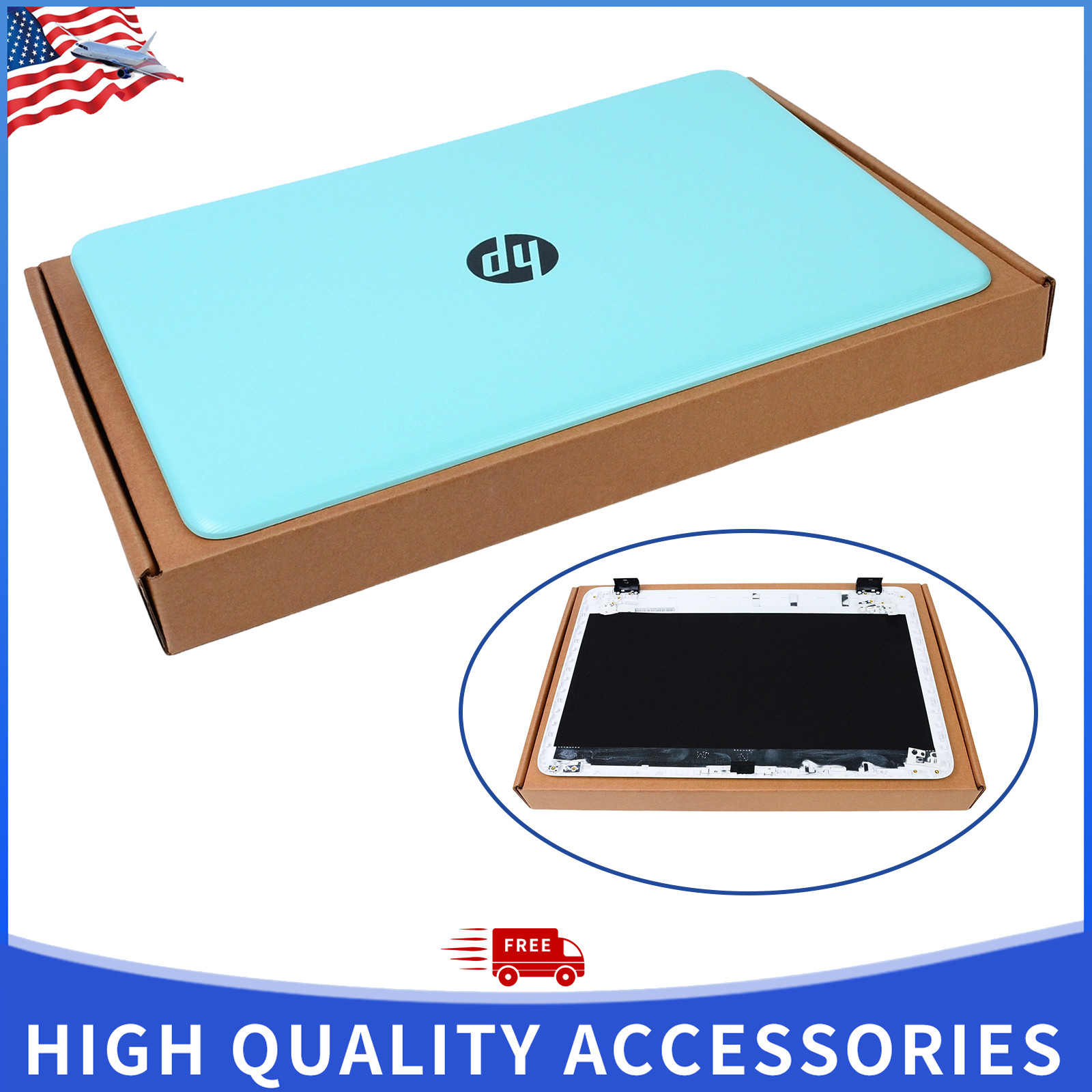 New Mint Green LCD Back Cover Rear Lid For HP 17-X 17-Y Laptop 46008C1Y0003