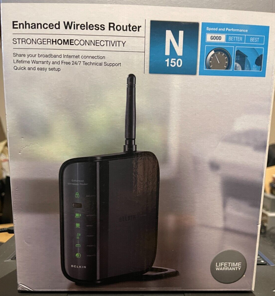 Belkin Enhanced Wireless N150 Wireless Router In Box share your NBN