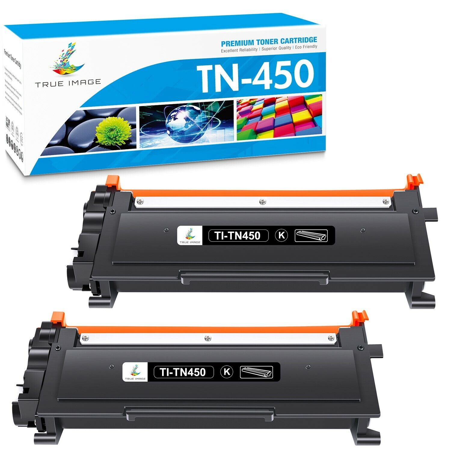 2x Toner Compatible With Brother TN450 HL-2270DW 2275DW 2280DW HL-2240 MFC-7360N