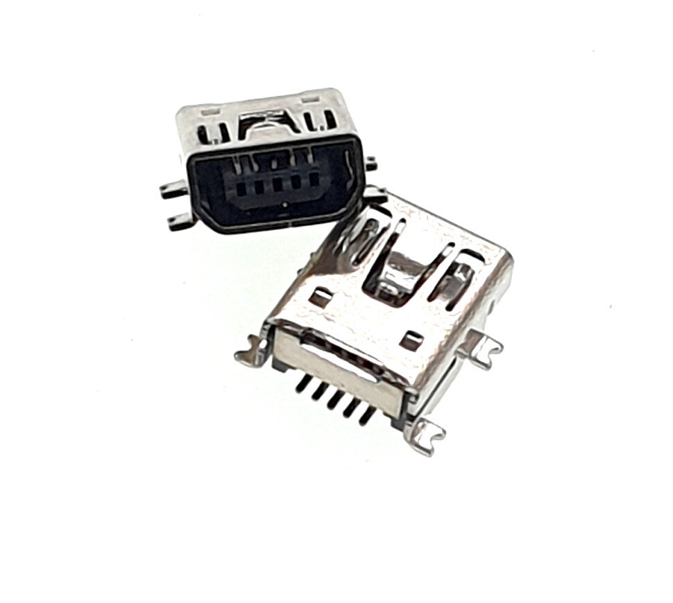2x Mini-AB USB Socket Port 5-pin Female Connector Plug SMD Repair Replacement...