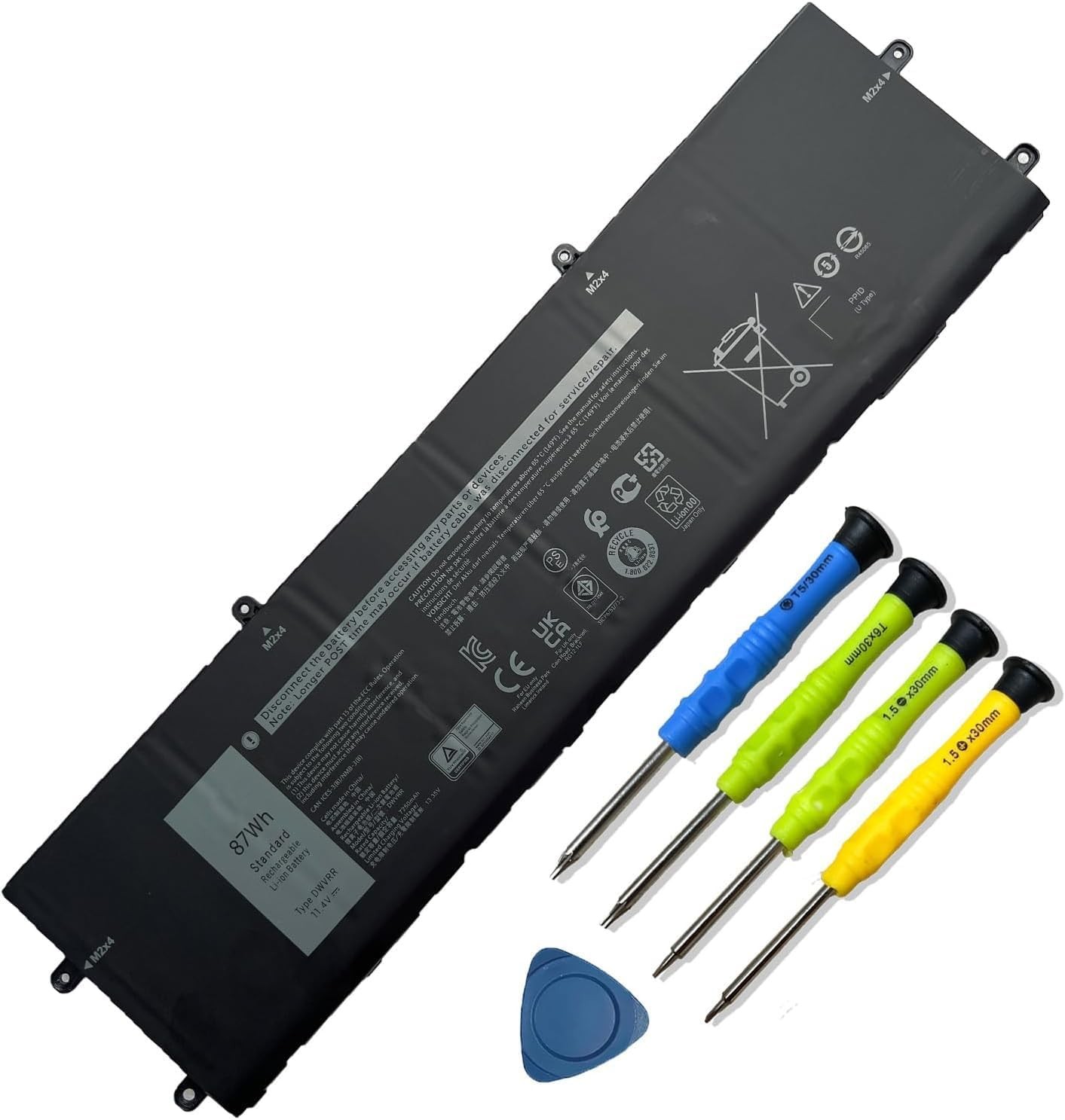 Mobik 87Wh DWVRR Laptop Battery Replacement for Dell Inspiron 16 7620 2 in 1