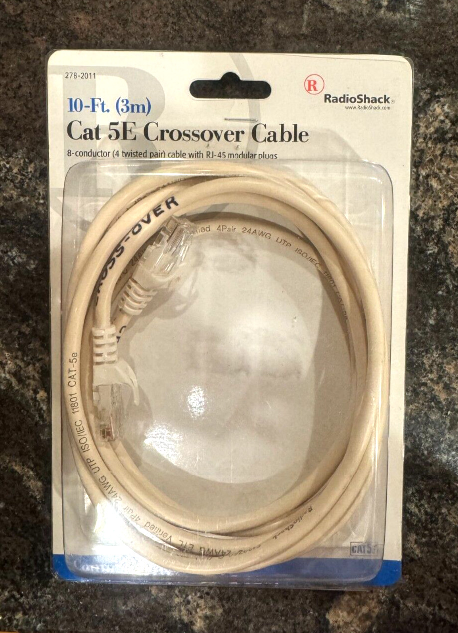 RadioShack - Cat 5E 10Ft Crossover Cable - Computer Accessory 278-2011