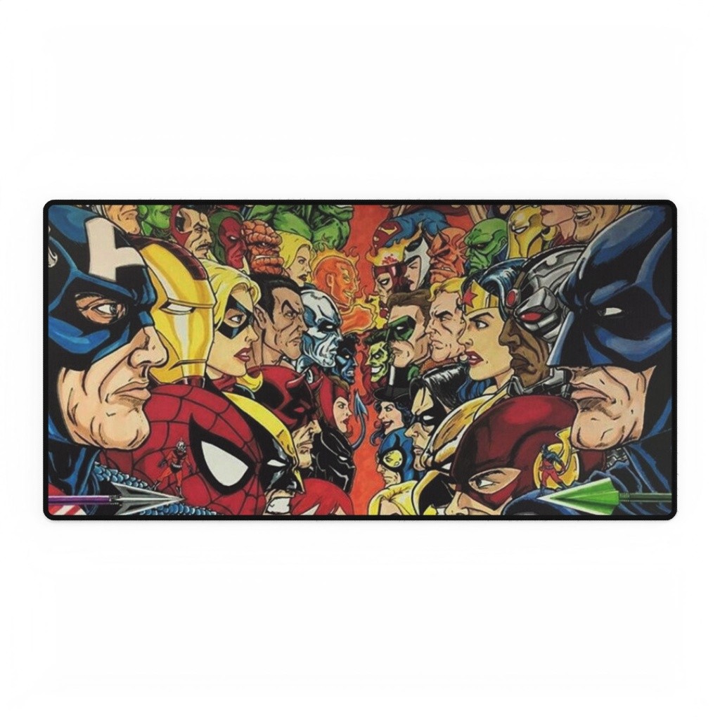 Marvel Vs DC Universe Hero Showdown Comic Art Mouse Pad Desk Mats