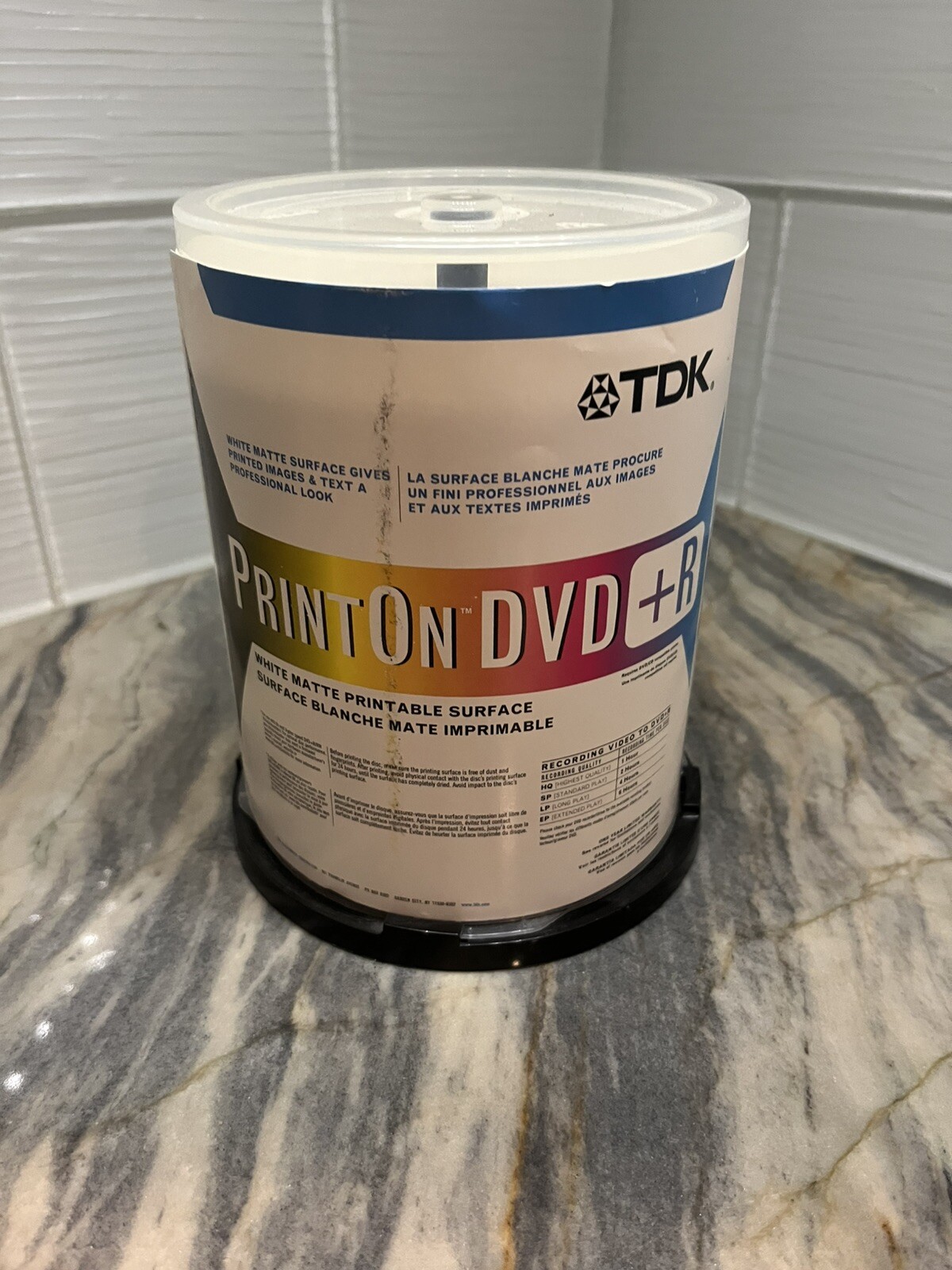 TDK 8X DVD-R Print On Single Sided Spindle Recordable DVD 93 ct.