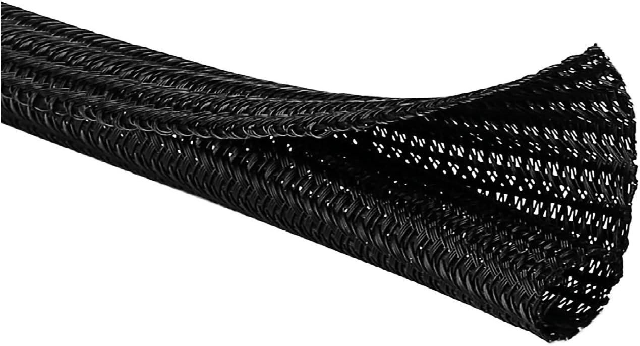 Kable Kontrol 25 Ft - 1" Inch Braided Cable Sleeve Self Closing Split Wire Wrap