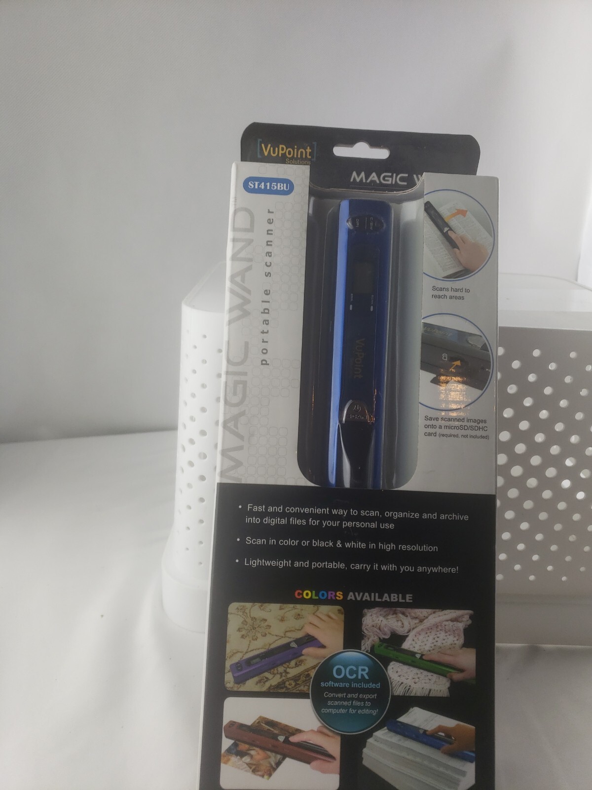 VuPoint Solutions- Magic Wand ST415BU Portable Scanner Blue New