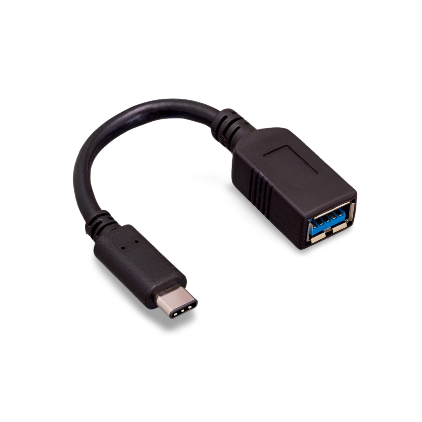 6in USB 3.1 Type C Male to Type A Female Adapter Cable - Black