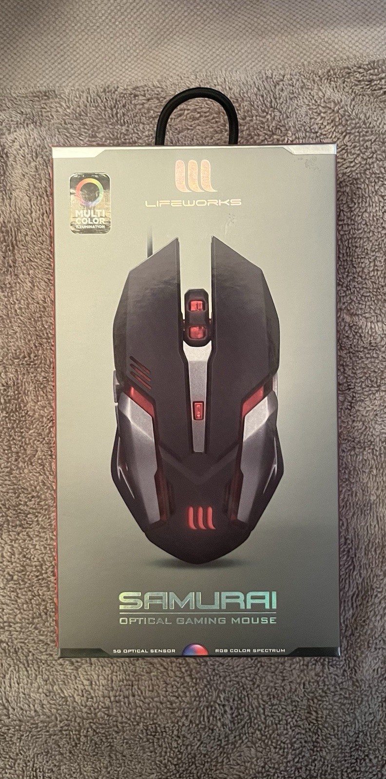Lifeworks Samurai Optical Gaming Mouse Multi Color LW-BL-GM1000B NEW & SEALED