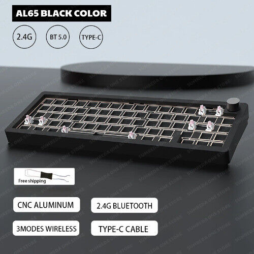 Wireless Aluminum Mechanical Keyboard Kit Gaming Bluetooth 2.4G Wired Keyboard