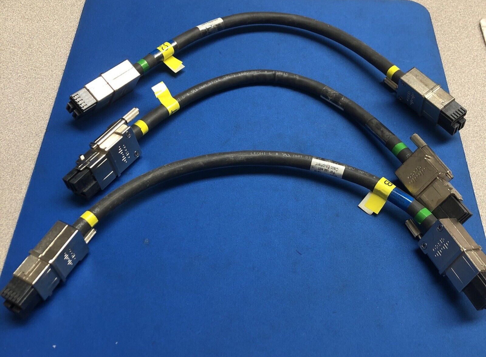 LOT OF 3X Cisco 37-1122-01 Power Stack Cables 30CM MCH 03/16 REV: A0