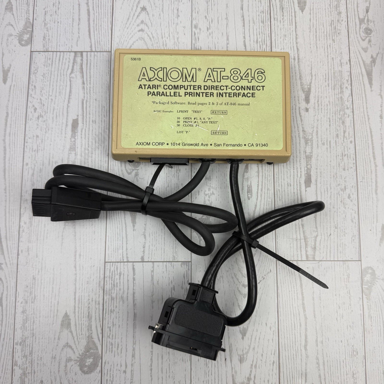 Vintage Axiom AT-846 Atari Computer Direct Connect Parallel Printer Interface