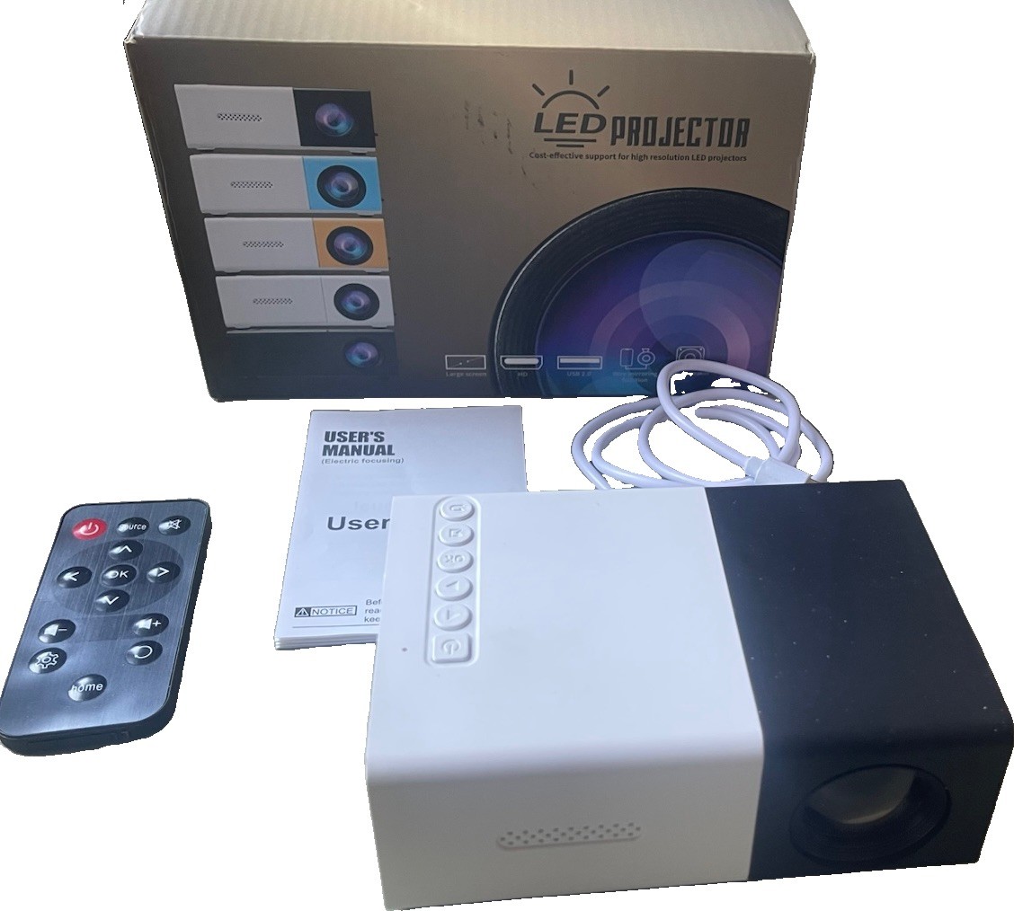 Portable Multi-Media HD Mini LED Projector Model YG300 w Remote