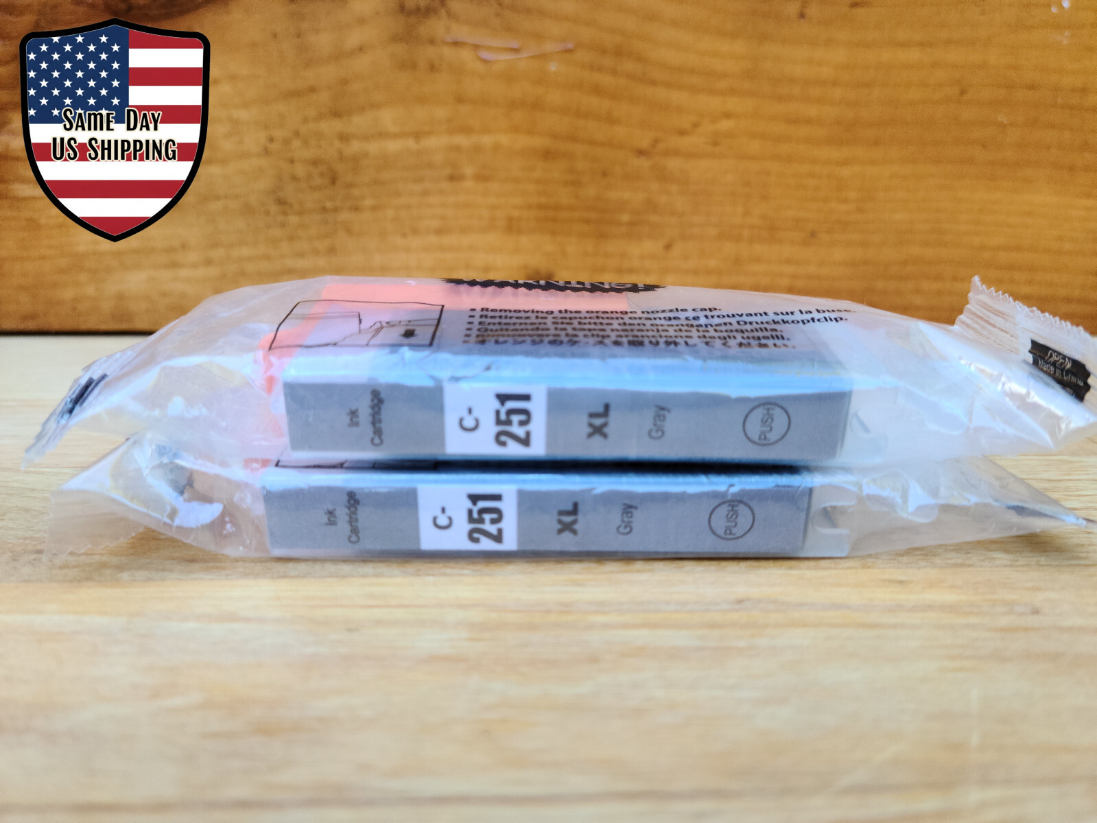 2-pack C-251 XL Gray Ink Cartridges for Canon PIXMA MG6320 MG7120 MG7520 iP8720