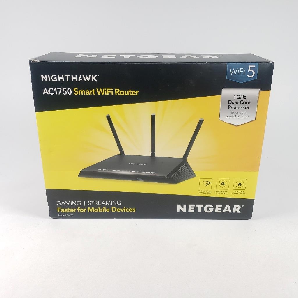 Netgear NightHawk AC1750 Smart Wifi Router R6700-100NAS