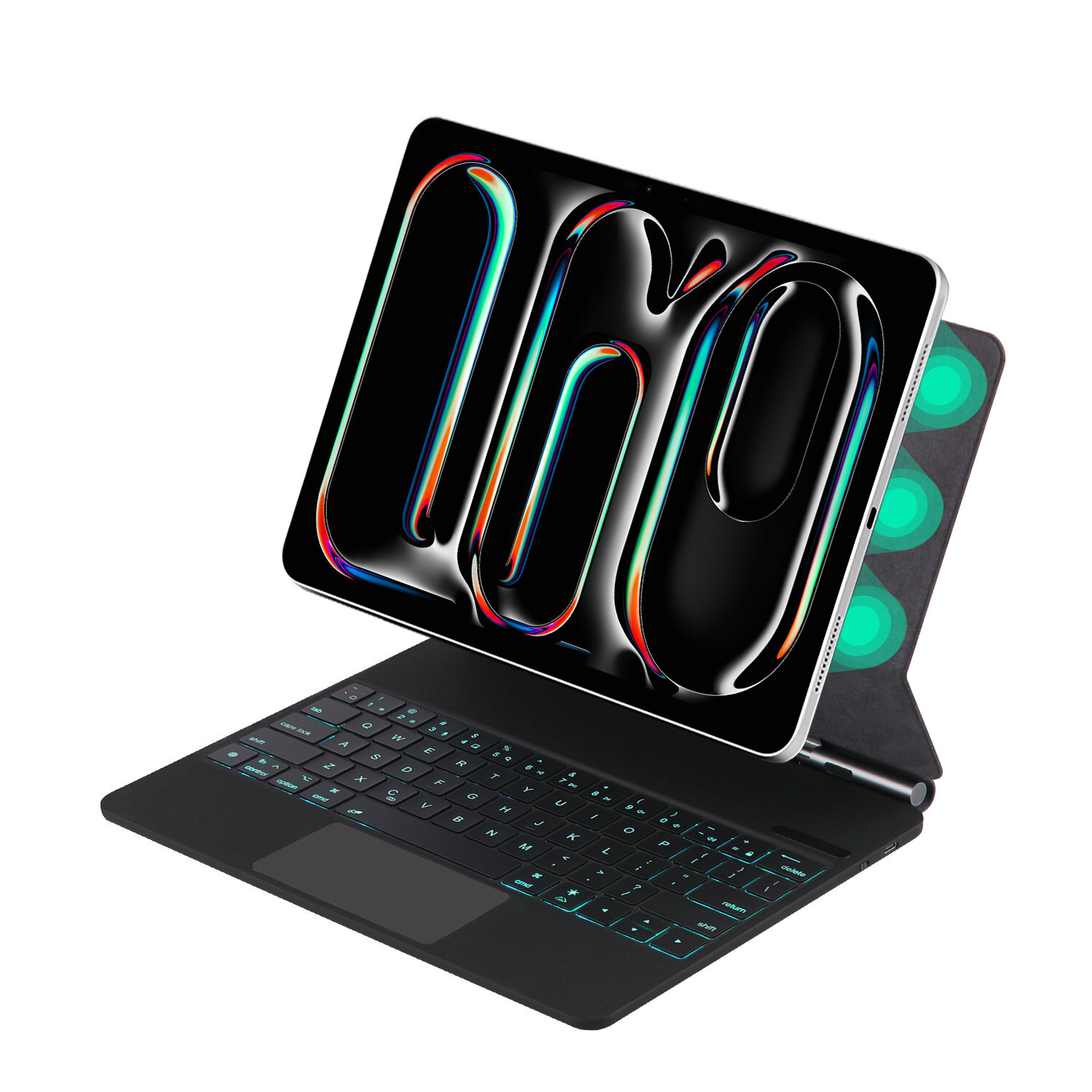 iPad Pro 13" (M5) Magnetic Bluetooth Keyboard 7 Color Backlit Keys  & Trackpad