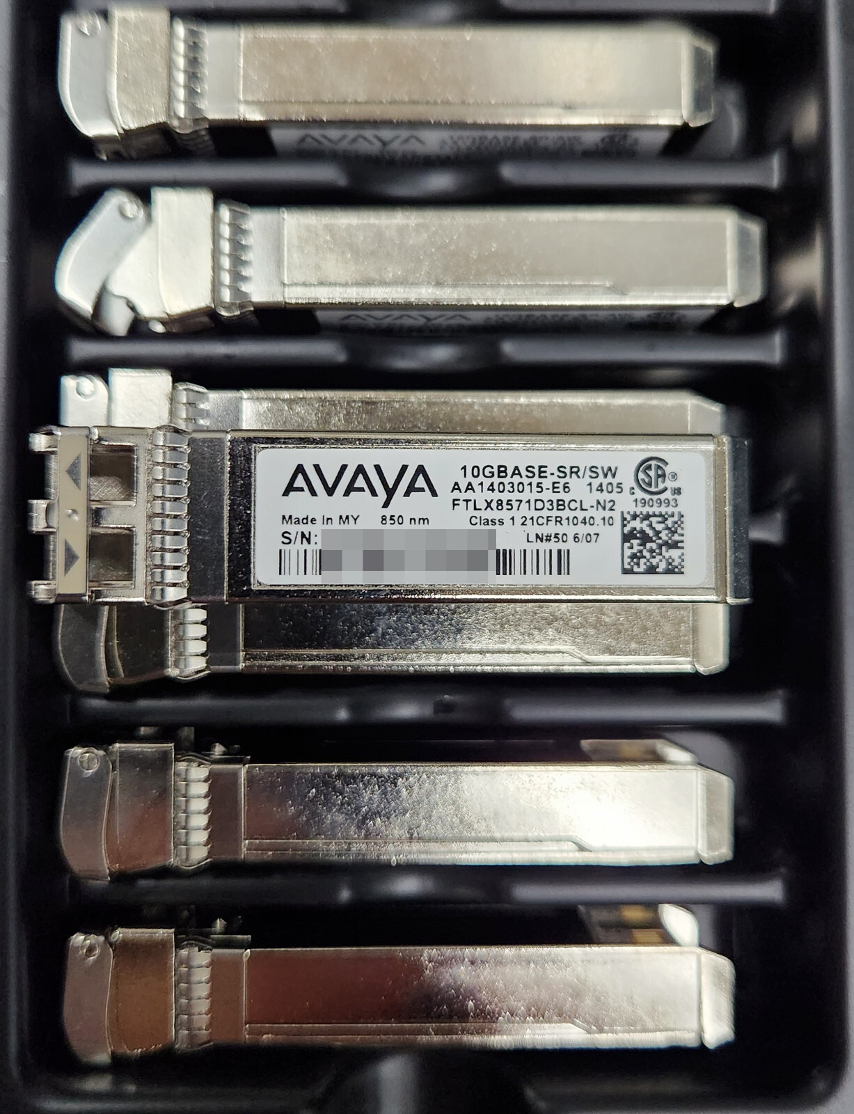 Avaya Original Genuine 10GbE SW SFP+ 10GBASE-SR/SW Transceiver AA1403015-E6
