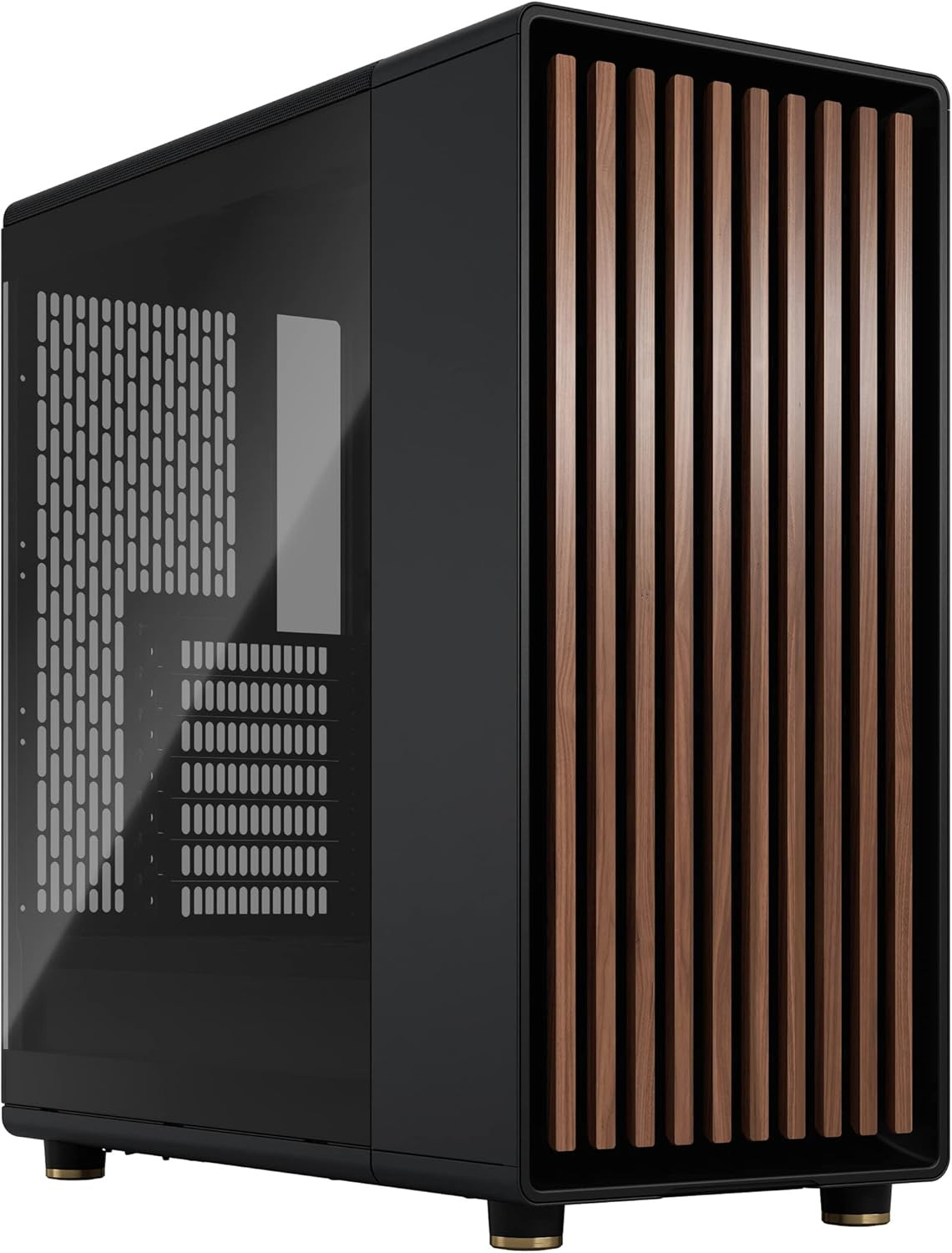 Fractal Design North Charcoal Black Tempered Glass Dark - Genuine Walnut Wood Fr