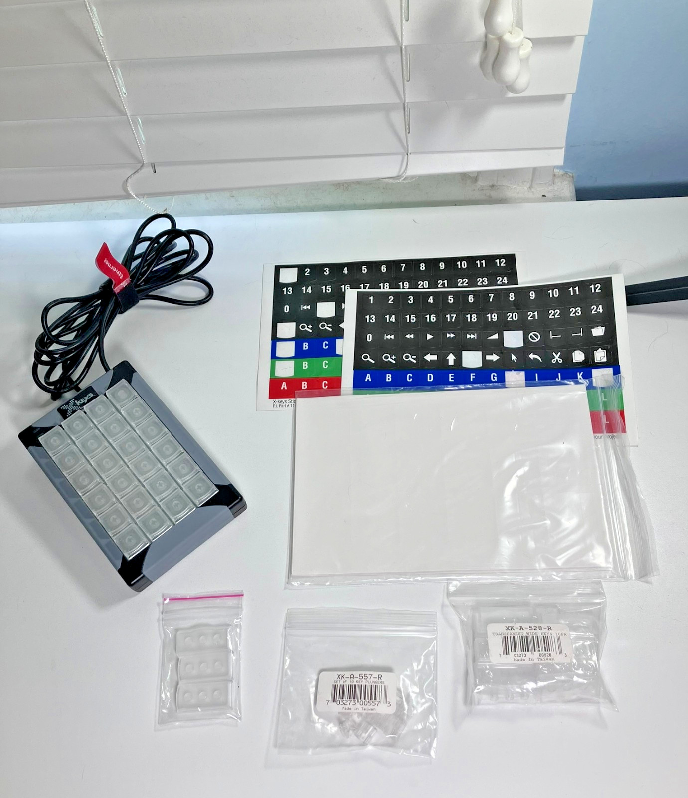 X-Keys XK-24 24 Re-legendable Keys Programmable Keypad XK-24-USB-R with extras