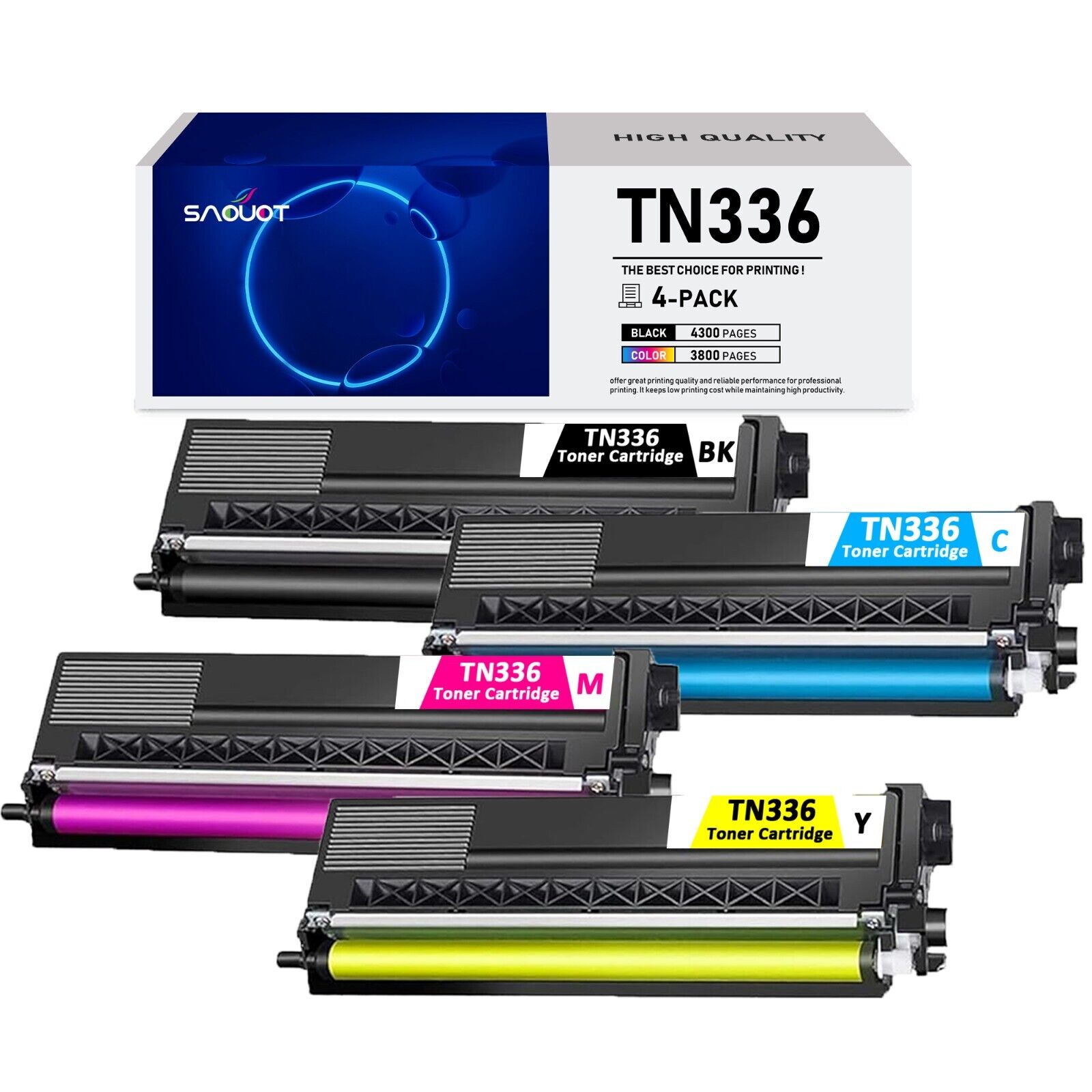 TN336 Toner Cartridges Replacement for Brother HL-L8350CDW MFC-L8850CDW