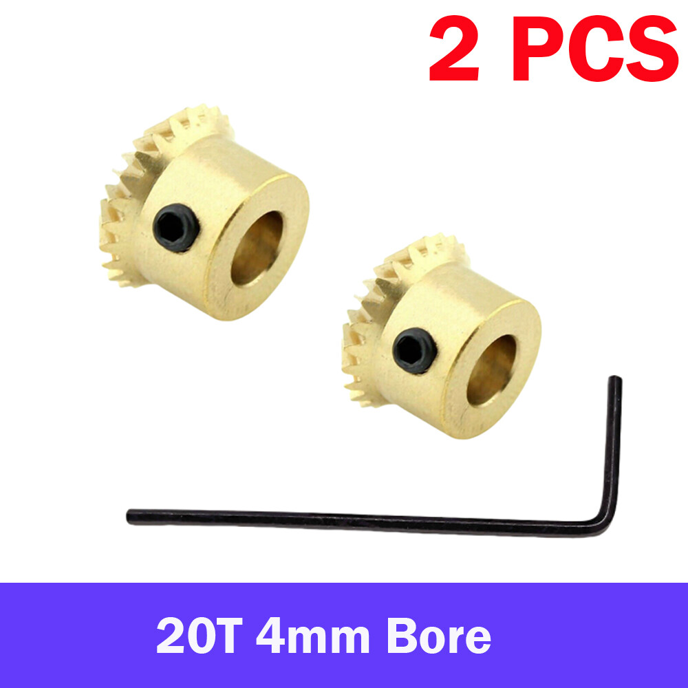2 PCS 0.5M-20T Metal Umbrella Tooth Bevel Gear Helical Motor Gear 20T 4mm Bore